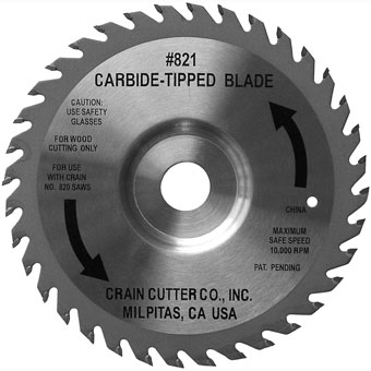 6759 6-1/2in Crain 821 Carbide Tipped Repl Blade