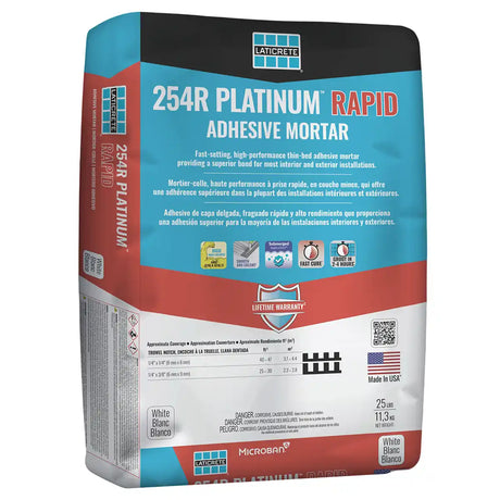 Laticrete 254R Platinum Rapid 25lb White Pallet