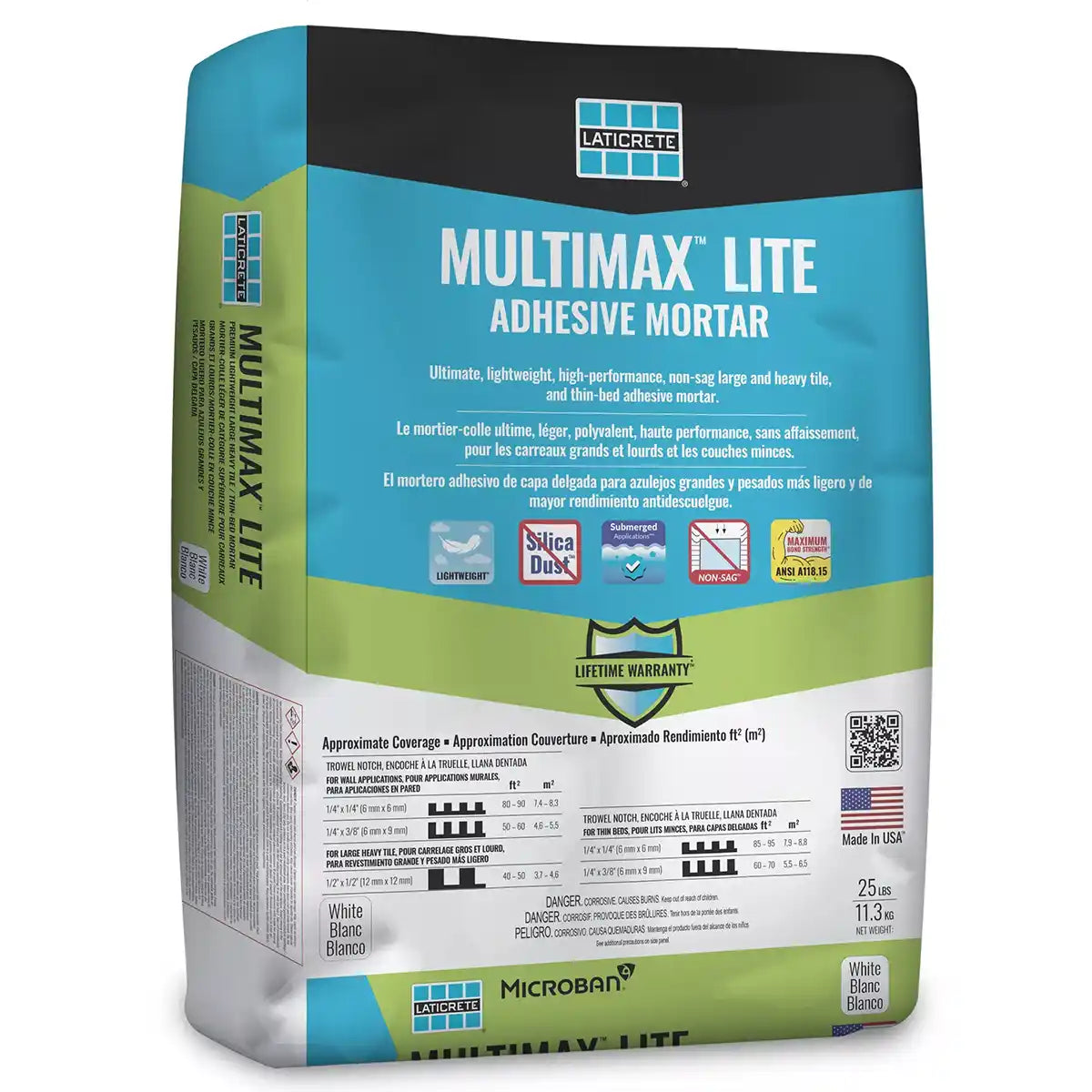 0289-0025-22P Laticrete MultiMax Lite White Mortar Full Pallet