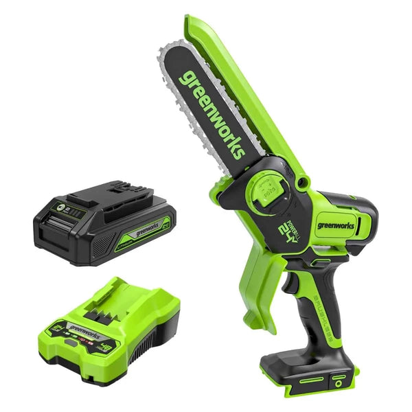 Greenworks 24V 2Ah Pruner Mini Saw Kit | Contractors Direct
