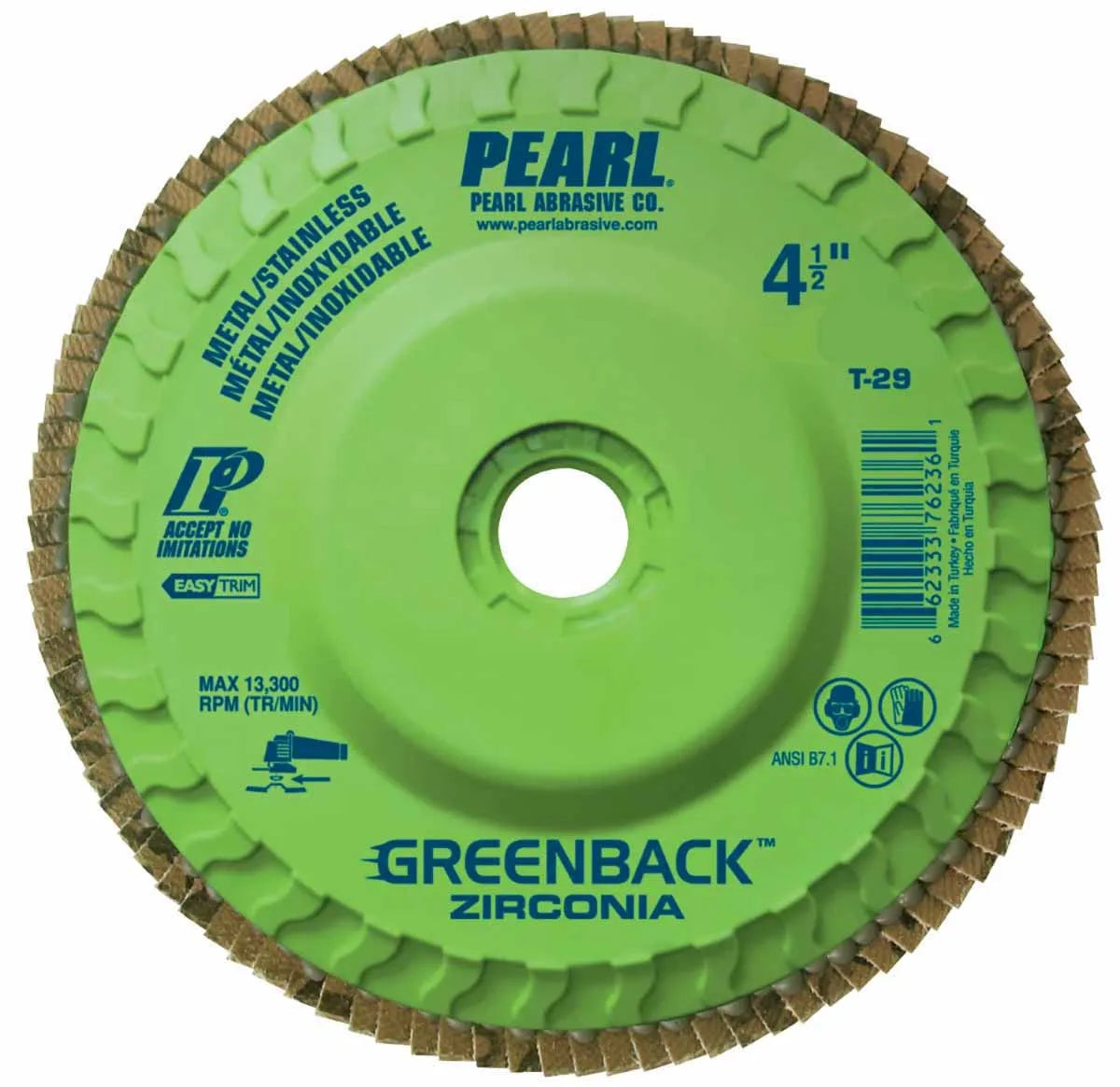 Greenback Zirconia Maxidisc Trimmable Disc 4-1/2" x 5/8"-11 Z80 T29