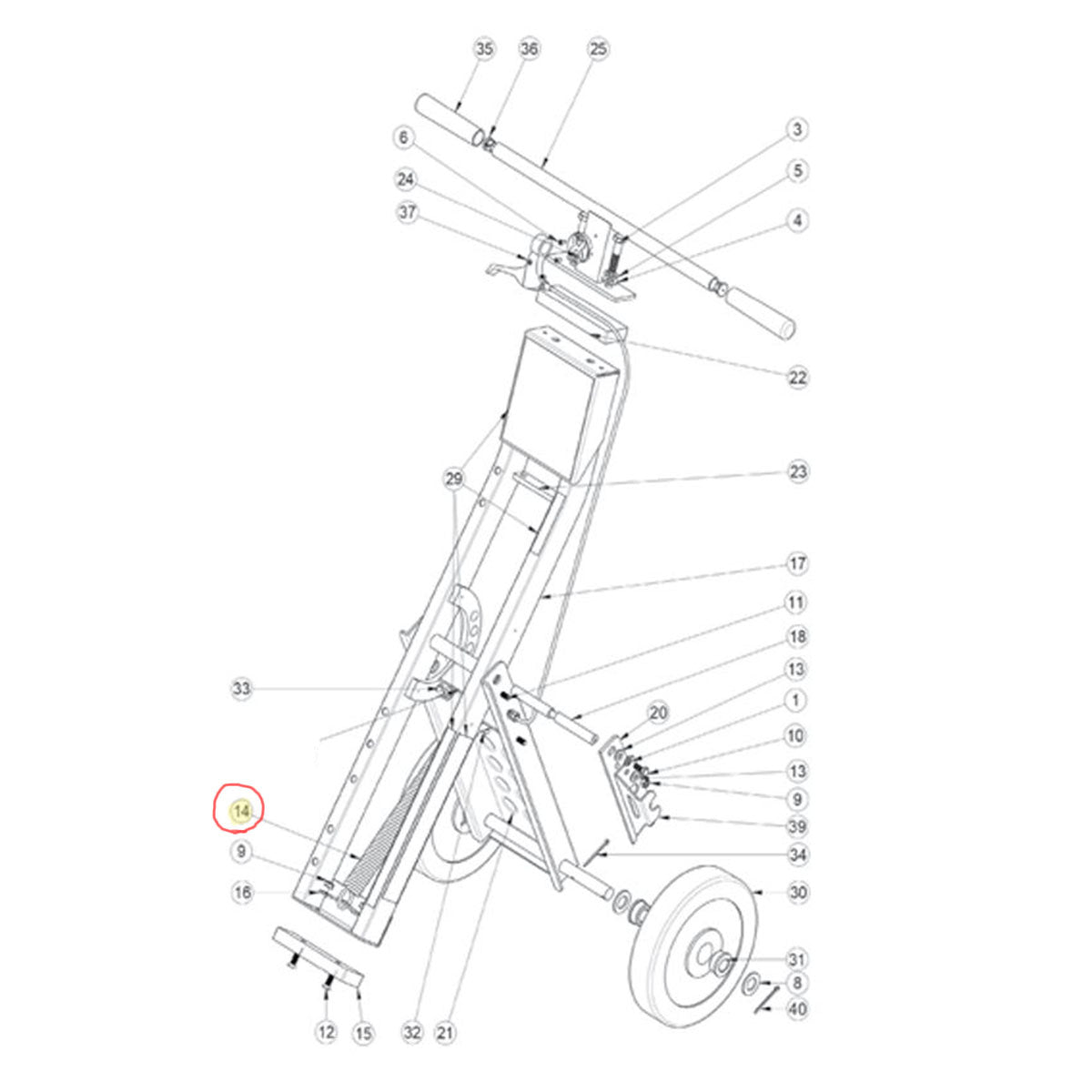 Pearl Tension Spring for PA01HT Hammer Trolley