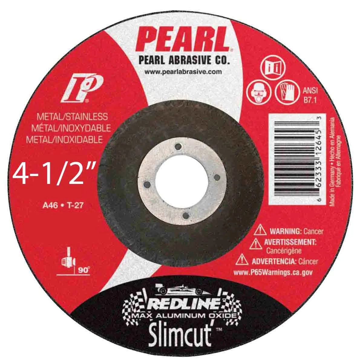 Pearl Redline SlimCut Thin Cut-Off Wheels - 4-1/2" x .045" x 7/8"