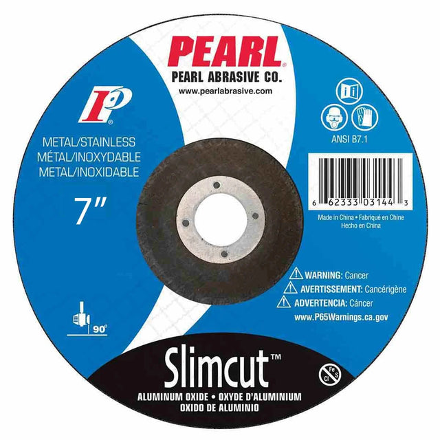 Pearl SlimCut Aluminum Oxide Thin Cut-Off Wheels 7" x .045" x 7/8"