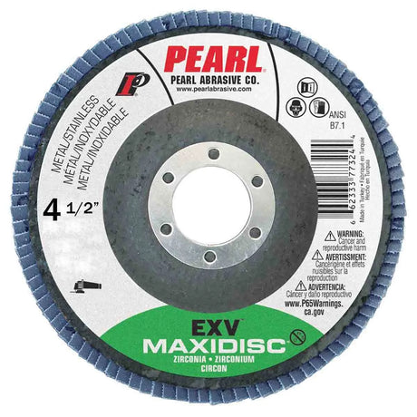 Pearl EXV Zirconia Maxidisc Flap Disc 4-1/2" x 5/8"-11 Z60 T27