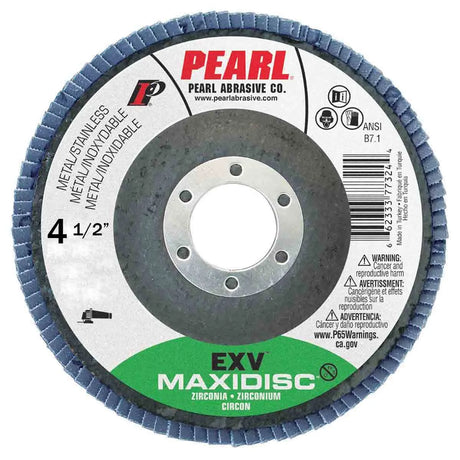 Pearl EXV Zirconia Maxidisc High Density Flap Disc 4-1/2" x 5/8"-11