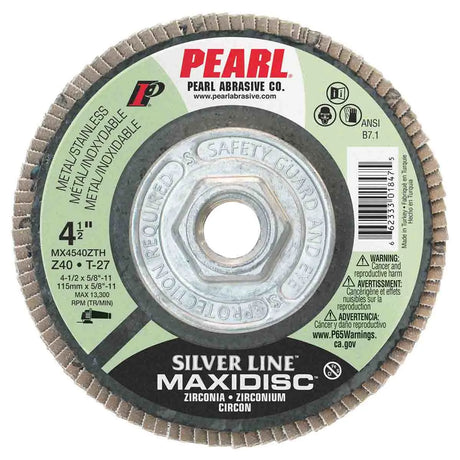 Silver Line Zirconia Maxidisc Flap Disc 4-1/2" x 5/8"-11 Z40 T27