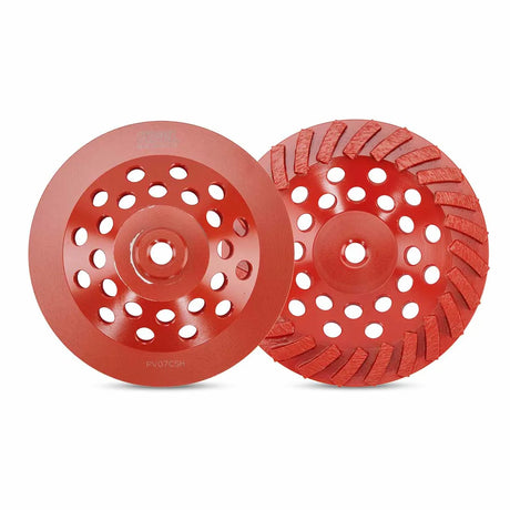 P2 Pro-V 24 Segment Swirl Cup Wheel - 7" x 5/8"-11