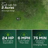 Greenworks 82V 42" Residential Lawn Vehicle Cutting Area