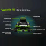Greenworks OptimusZ 52" 24kWh Stand-On Zero Turn Mower Specs