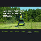 Greenworks 36" Optimus Stand On ZTR 8kWh Battery performance stats