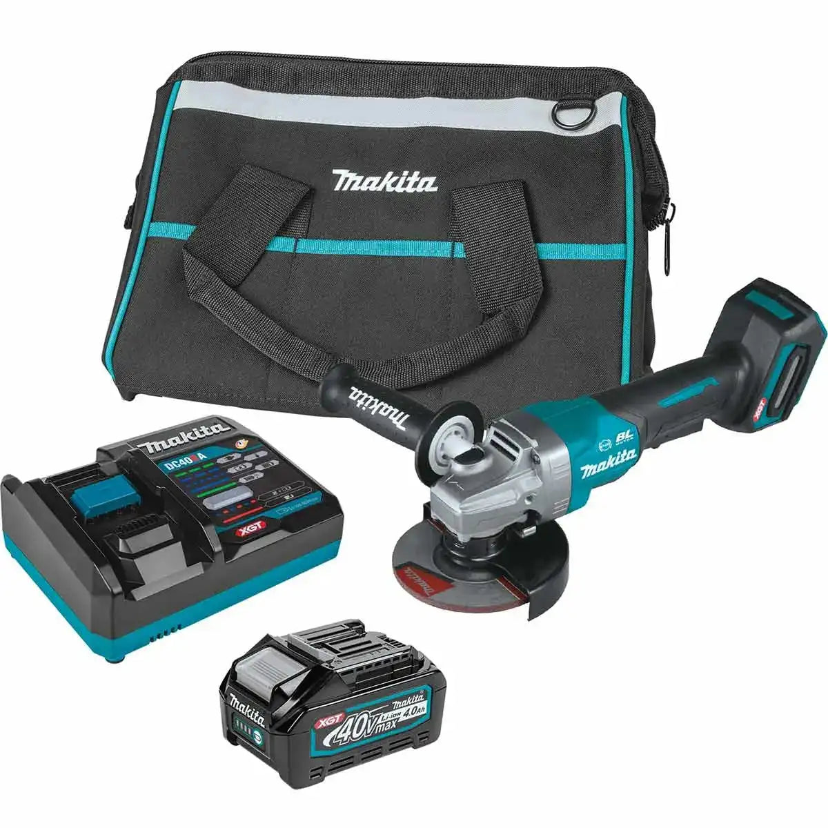 Makita 40V XGT Cordless Paddle Switch Angle Grinder Kit
