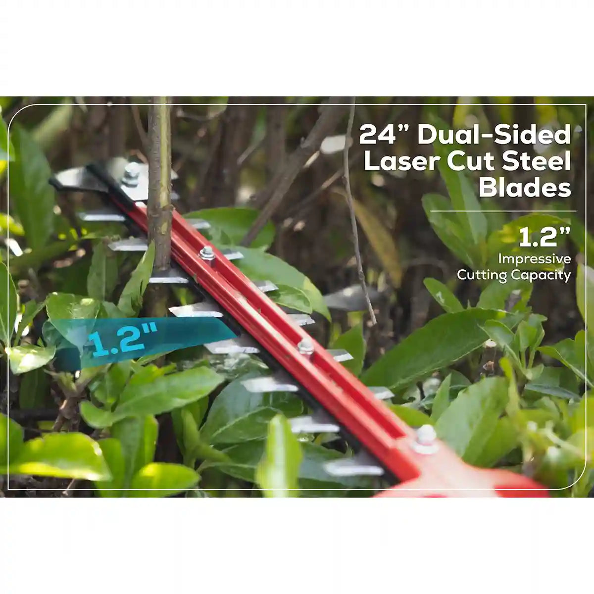 Greenworks 82V OPTIMUS 24" Double-Sided Hedge Trimmer with 2.5Ah Battery and Dual-Port Charger