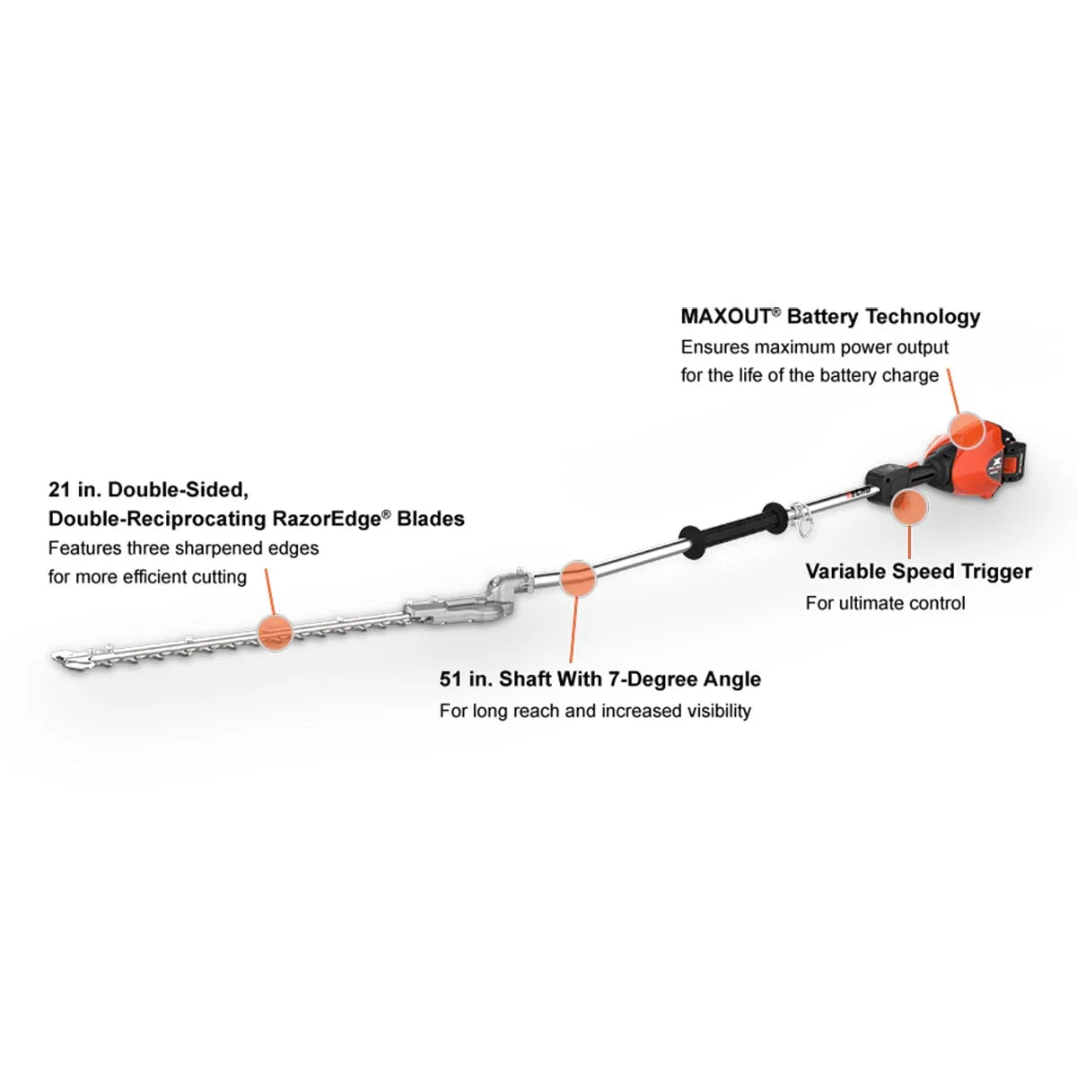 ECHO DSHC-2600 Shafted Hedge Trimmer (Tool only) Specs