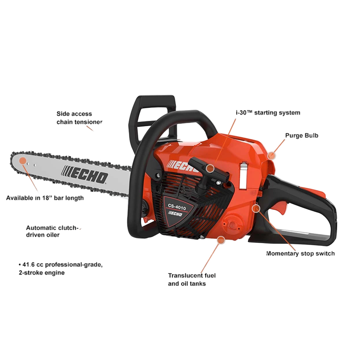 ECHO CS-4010 Chainsaw Specs