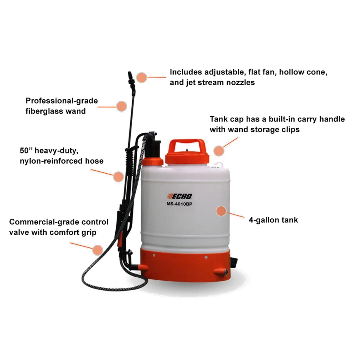 ECHO MS-4010BP Backpack Sprayer Specs