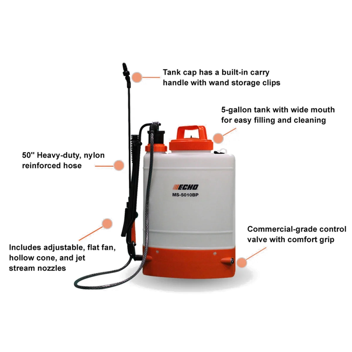 ECHO MS-5010BP Backpack Sprayer Specs