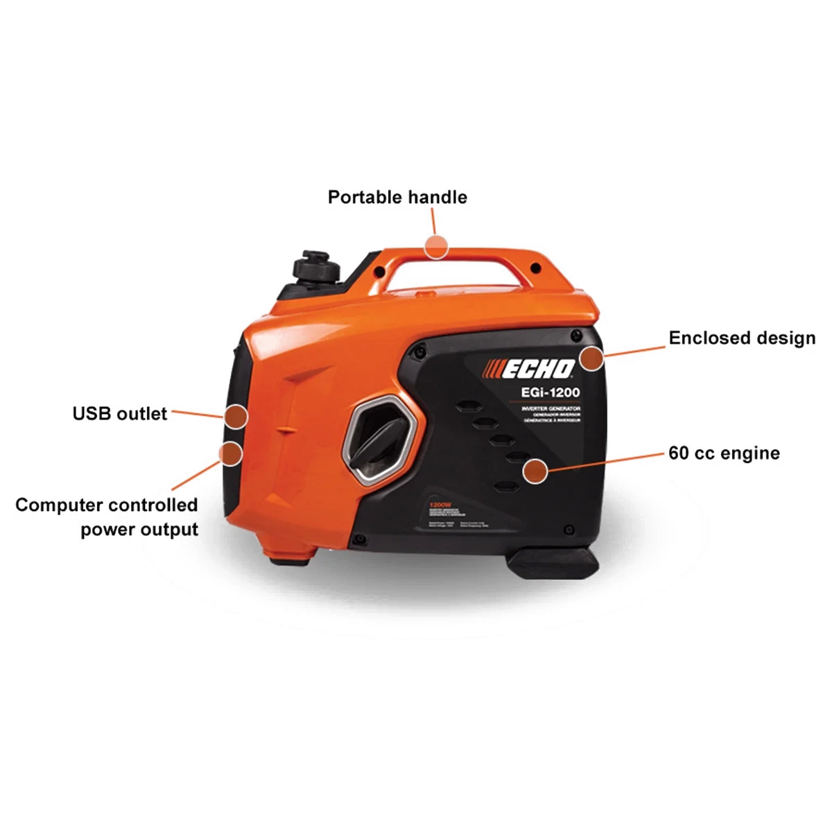ECHO EGI-1200 Generator/Inverter Specs