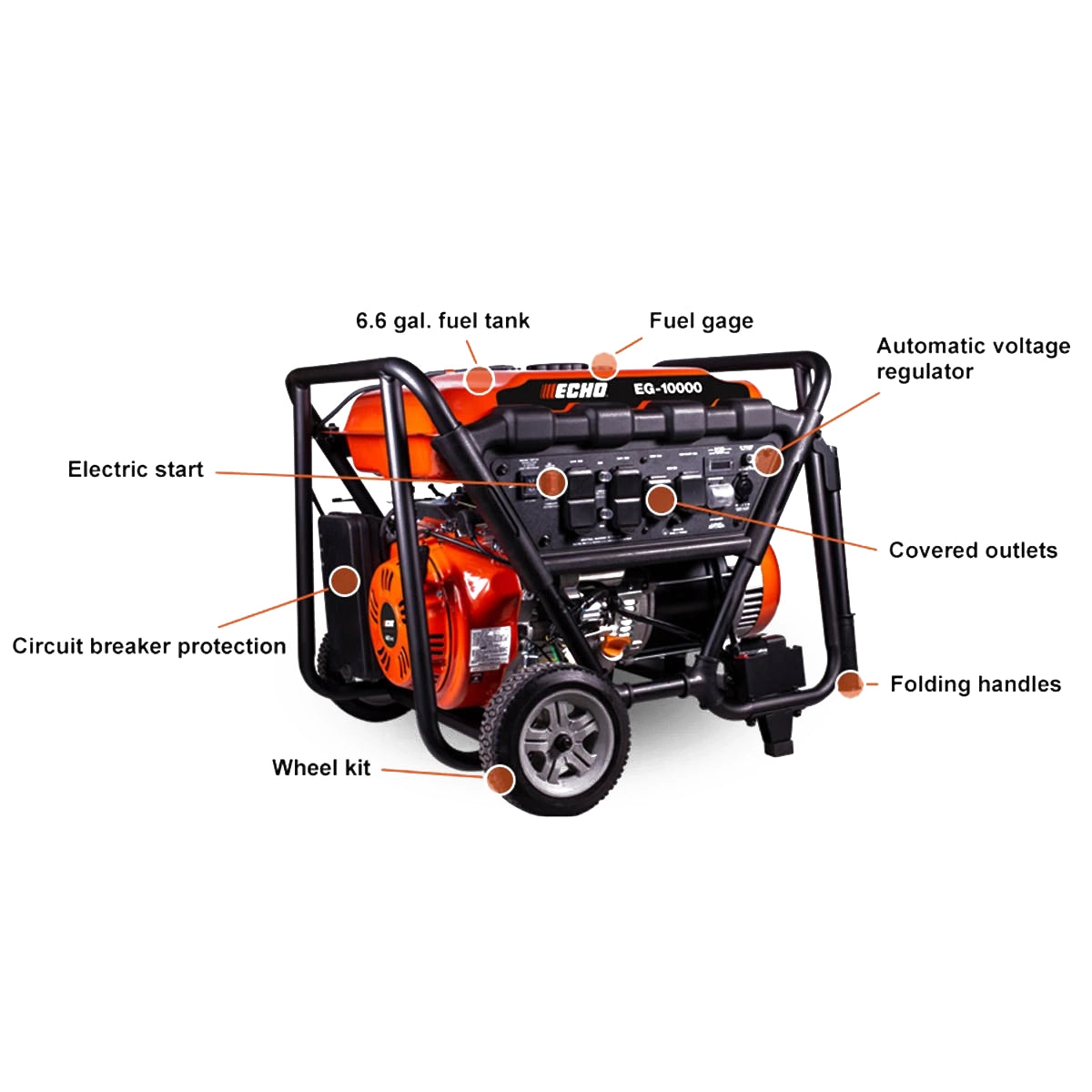 ECHO EG-10000 Generator Specs