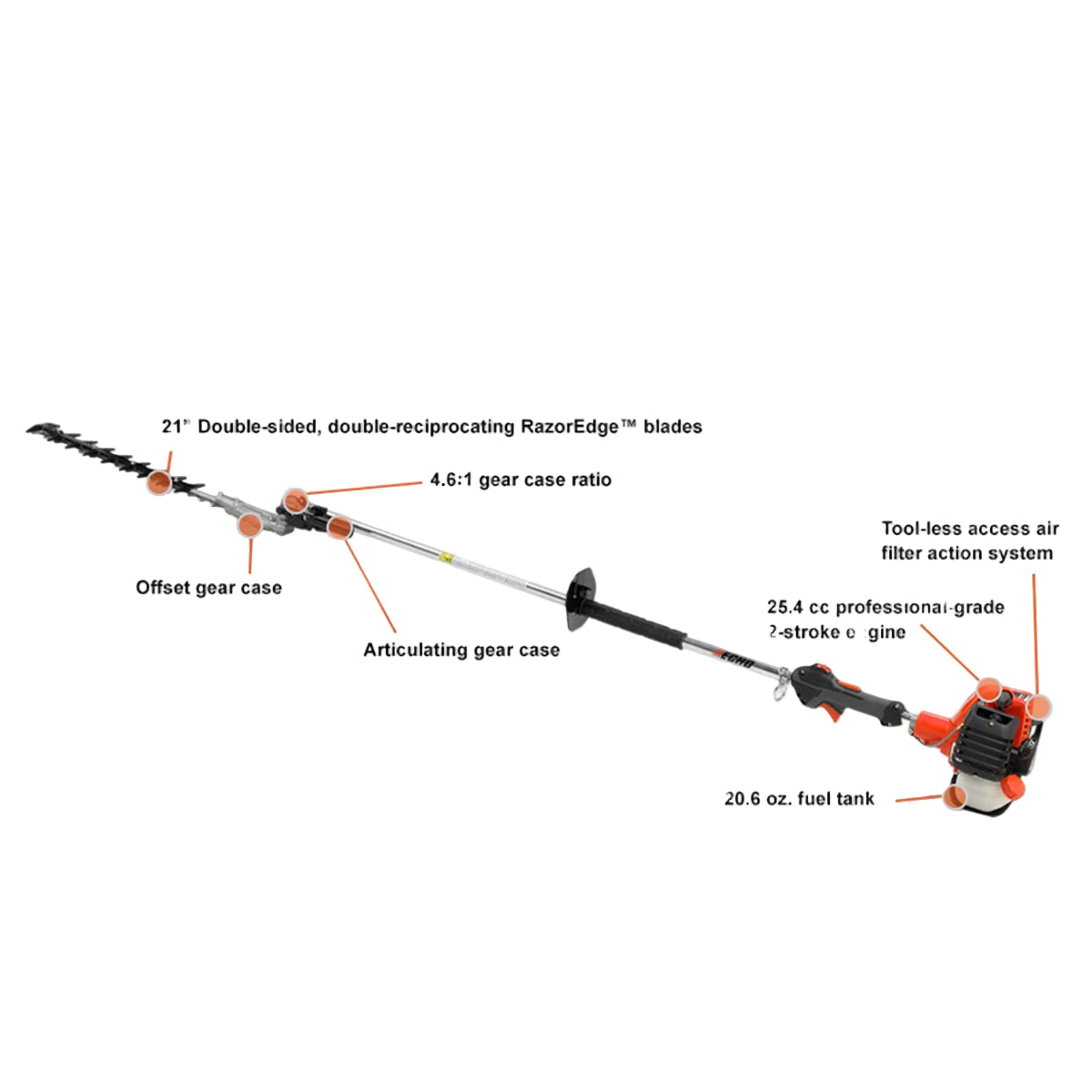 ECHO HCA-2620 Hedge Trimmer Specs