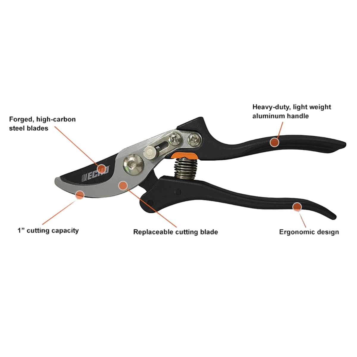 ECHO HP-62 Pro Series Bypass Pruner Specs