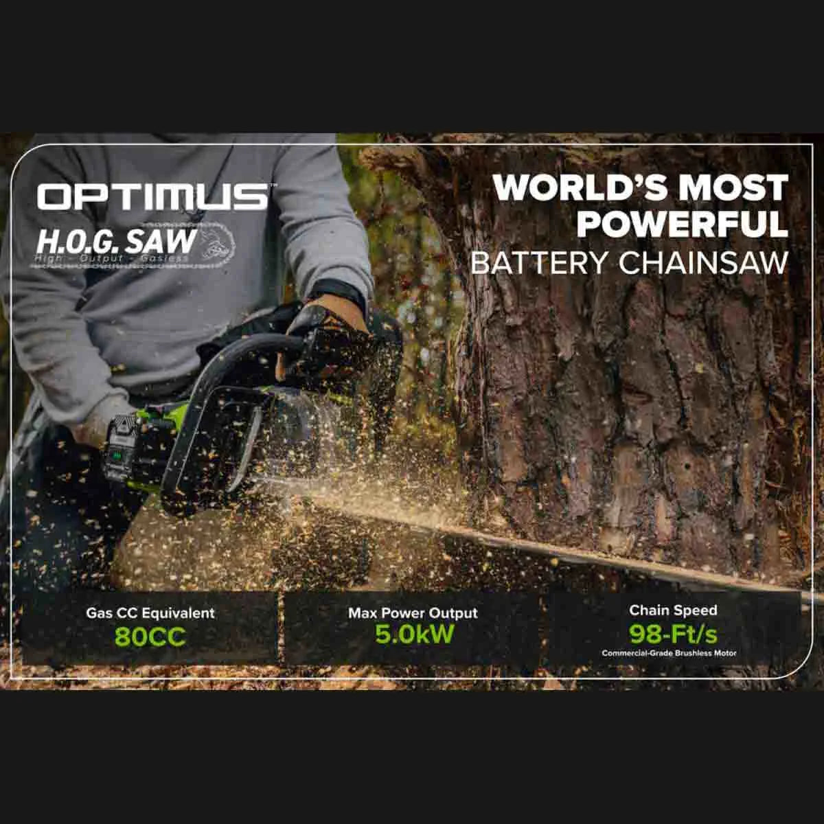 Optimus 5.0kw 28" HOG Chainsaw Kit 80cc Equivalent