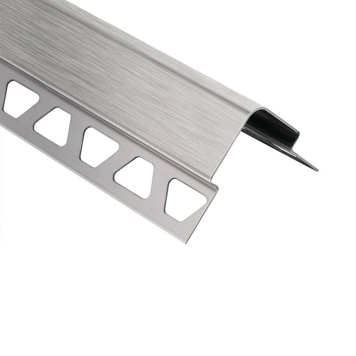 Schluter-ECK-E Edge Trim Brushed Stainless Steel