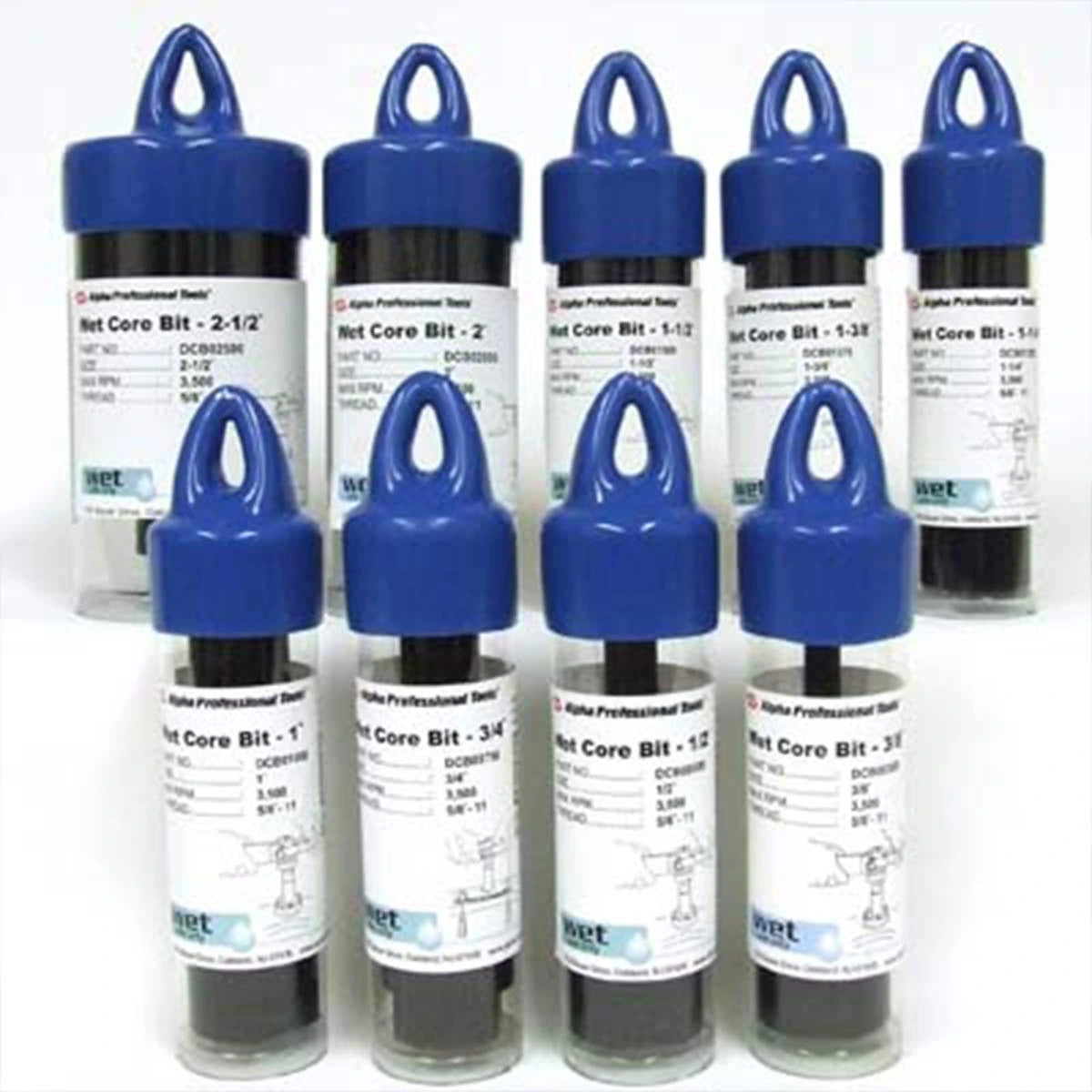 Alpha Wet Core Bit Packaged 