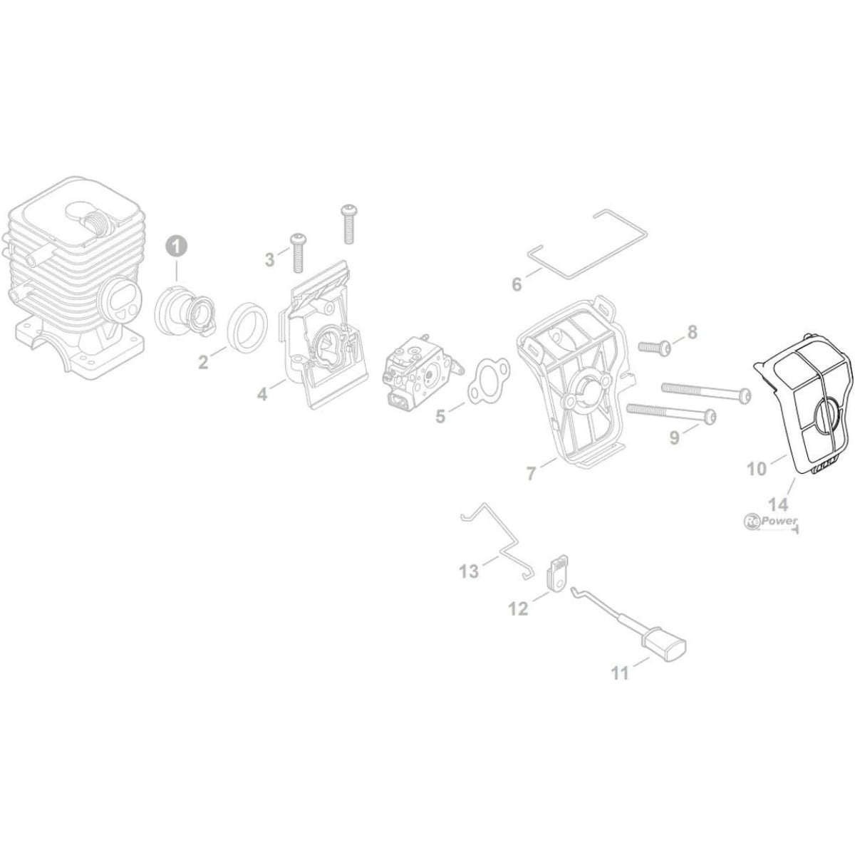 ECHO A226000460 Air Filter Diagram