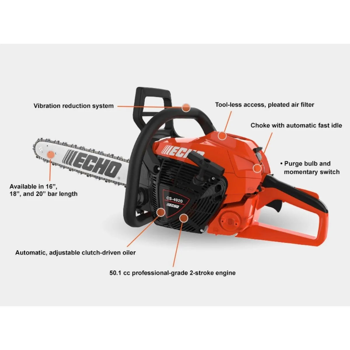 ECHO CS-4920 Chainsaw Specs