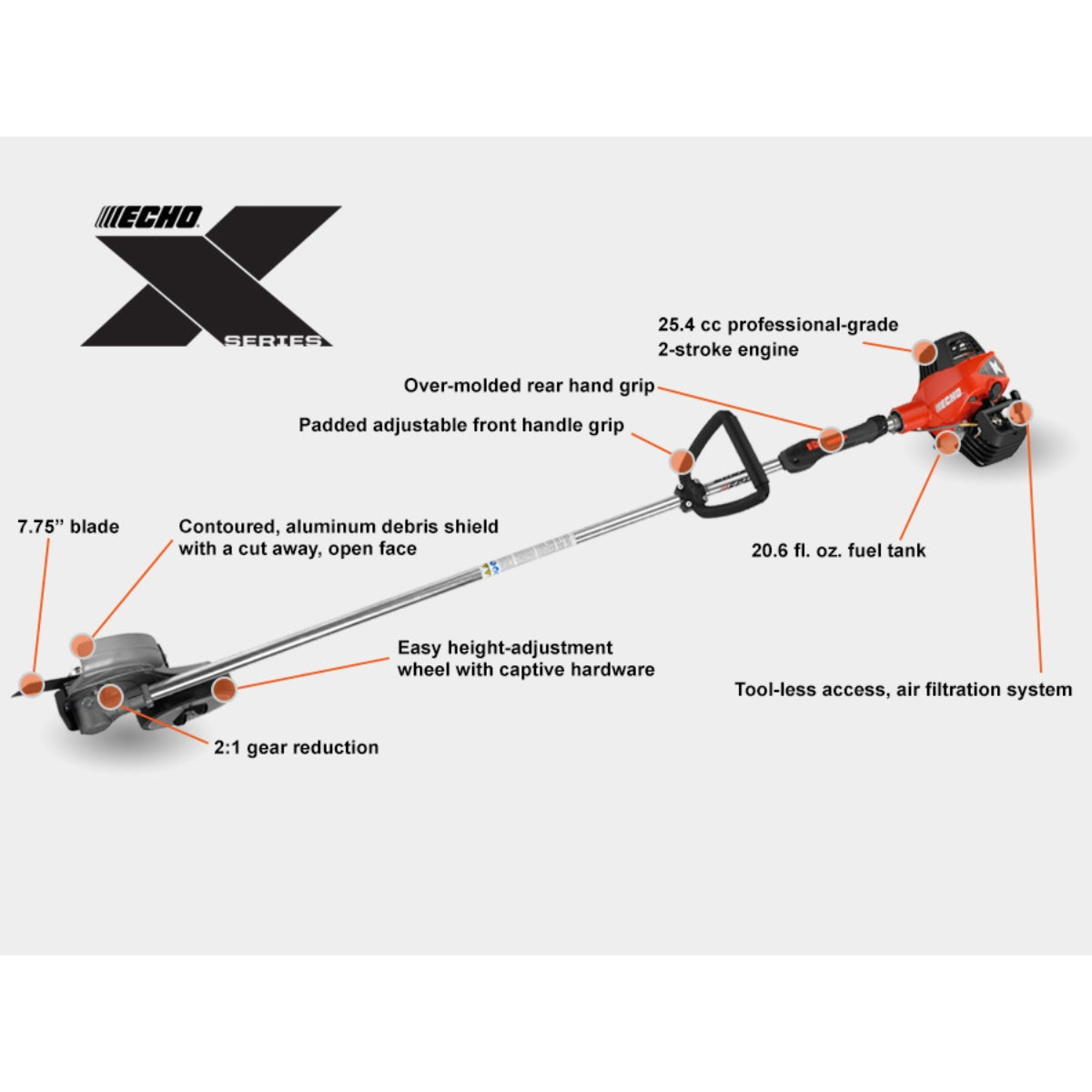 ECHO PE-2620S Straight-Shaft Edger Specs