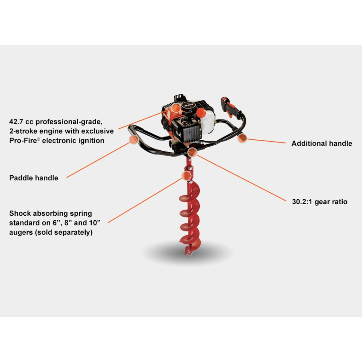 ECHO EA-410 Earth/Ice Auger Specs