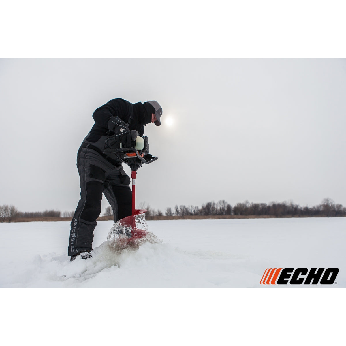 ECHO EA-410 Earth/Ice Auger In Use 2