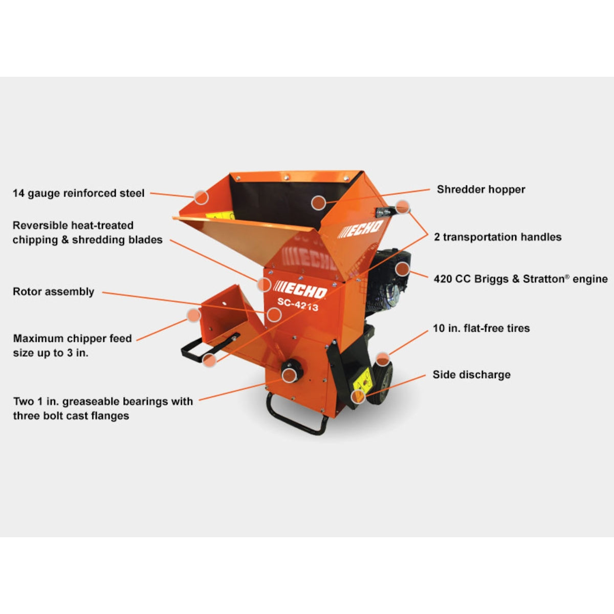 ECHO SC-4213 Chipper/Shredder Specs