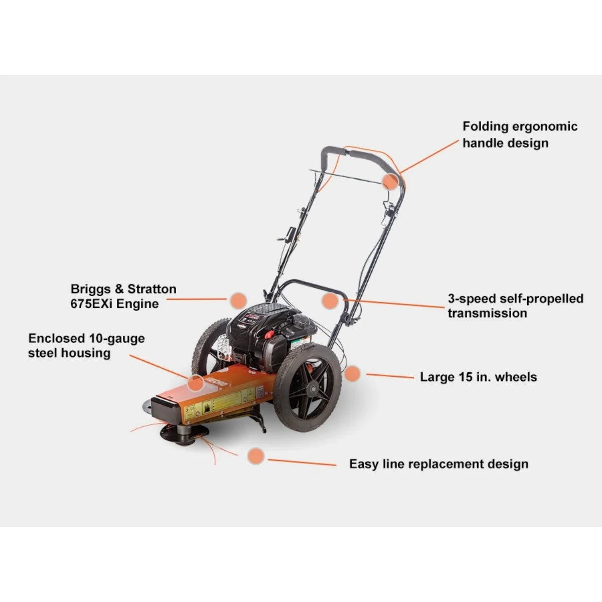 ECHO WT-1610SP Wheeled Trimmer (Self-Propelled) Specs
