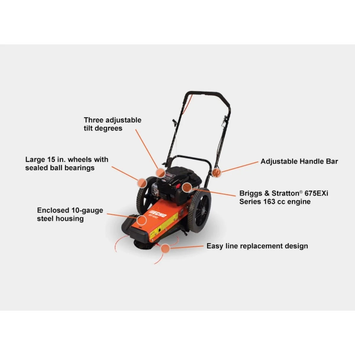ECHO WT-1610T Wheeled Trimmer (Tilt) Specs