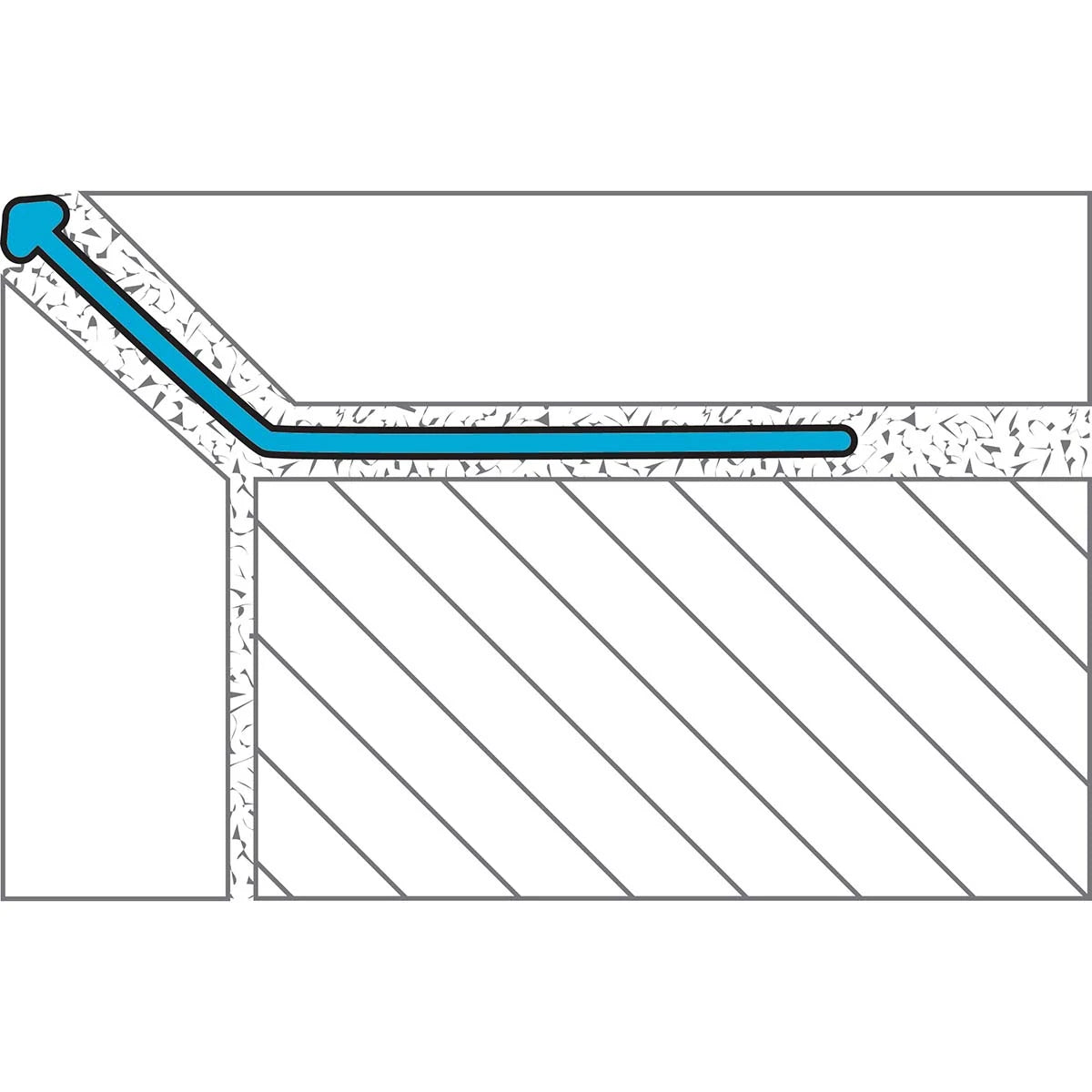 Laticrete Finishing Profiles - Style 1 Diagram