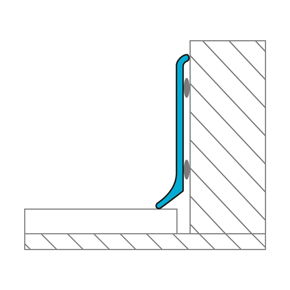 Laticrete Skirting Profile - Style 1 (SK1) Diagram