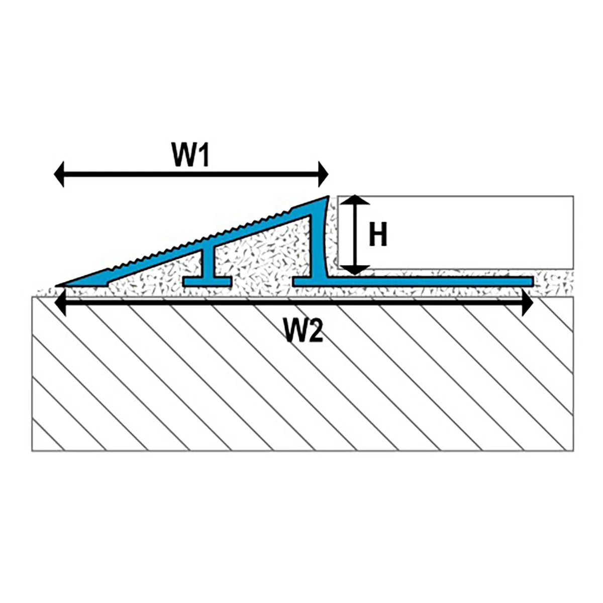 Laticrete Transition Profile (TR3) Diagram