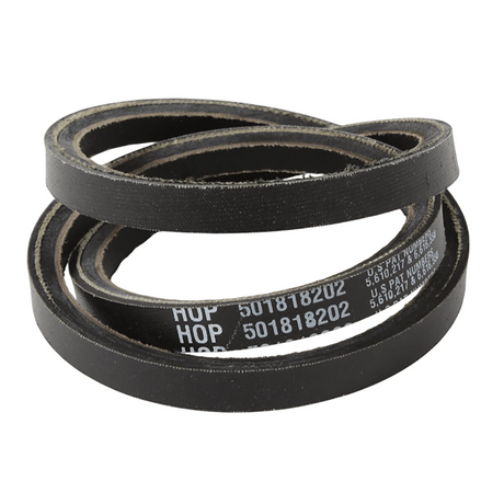 Husqvarna auger impeller belt, showcasing the durable material and design for lawn and garden equipment.