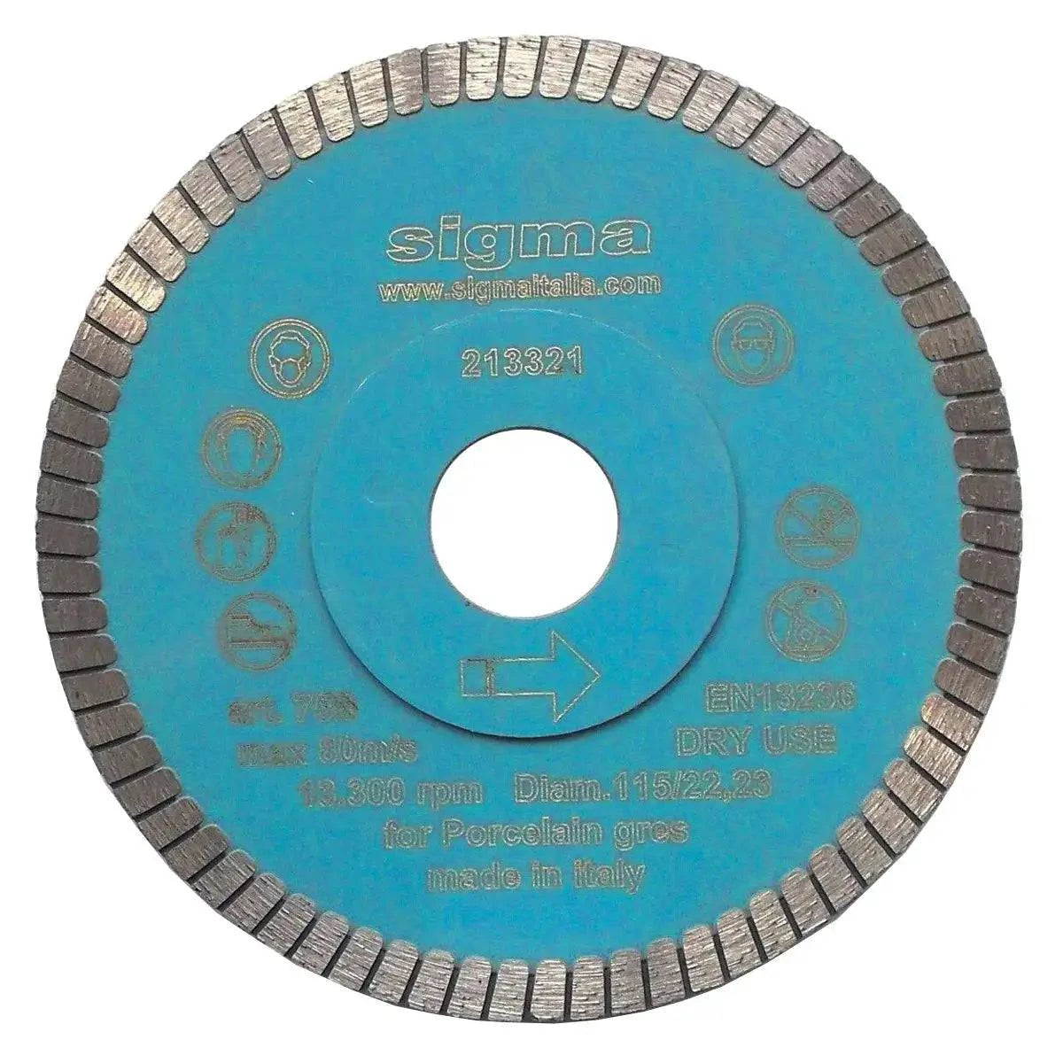 Sigma 115mm 4-1/2" Turbo Diamond Blade