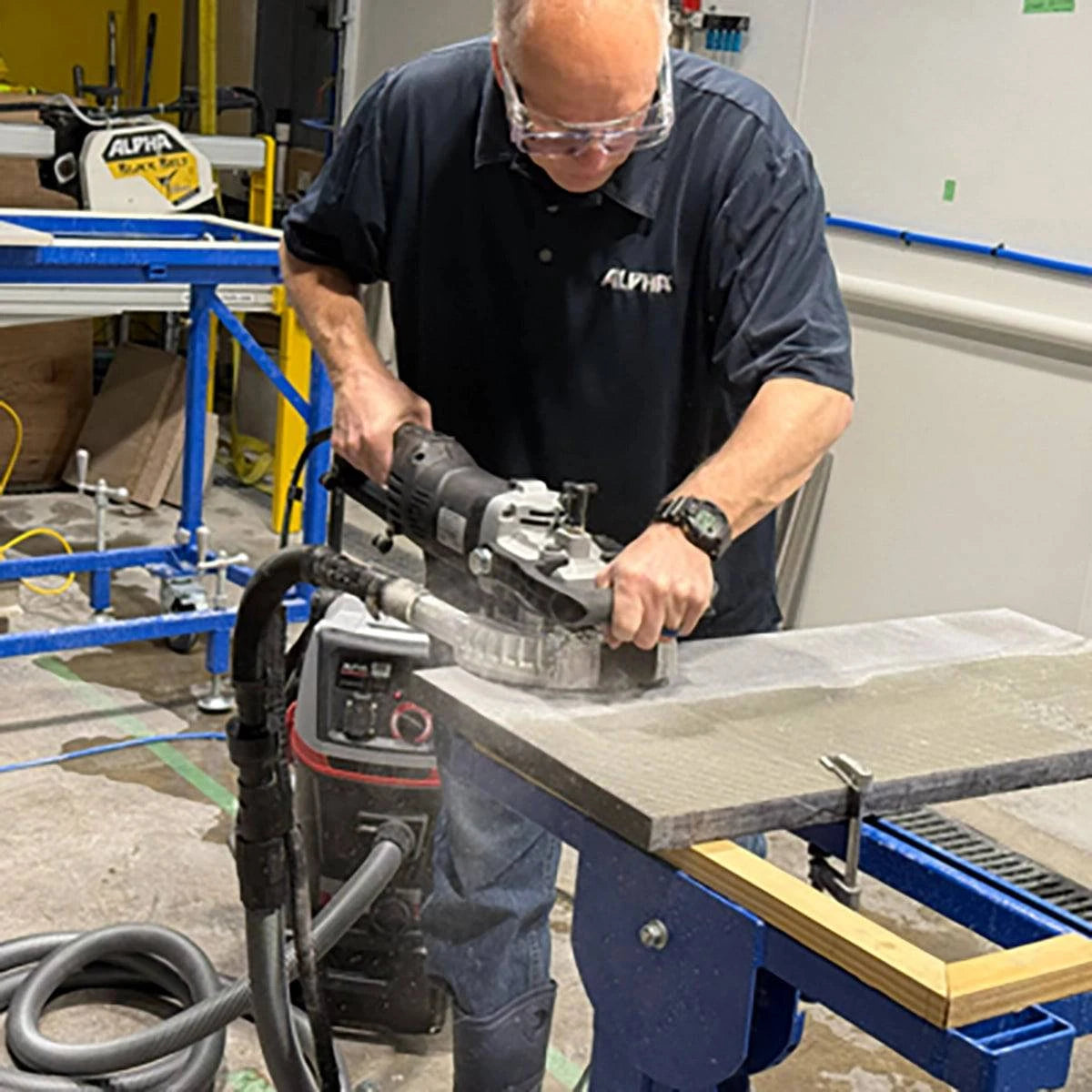 Alpha Tools ECG Grinding Kit 7" In Use
