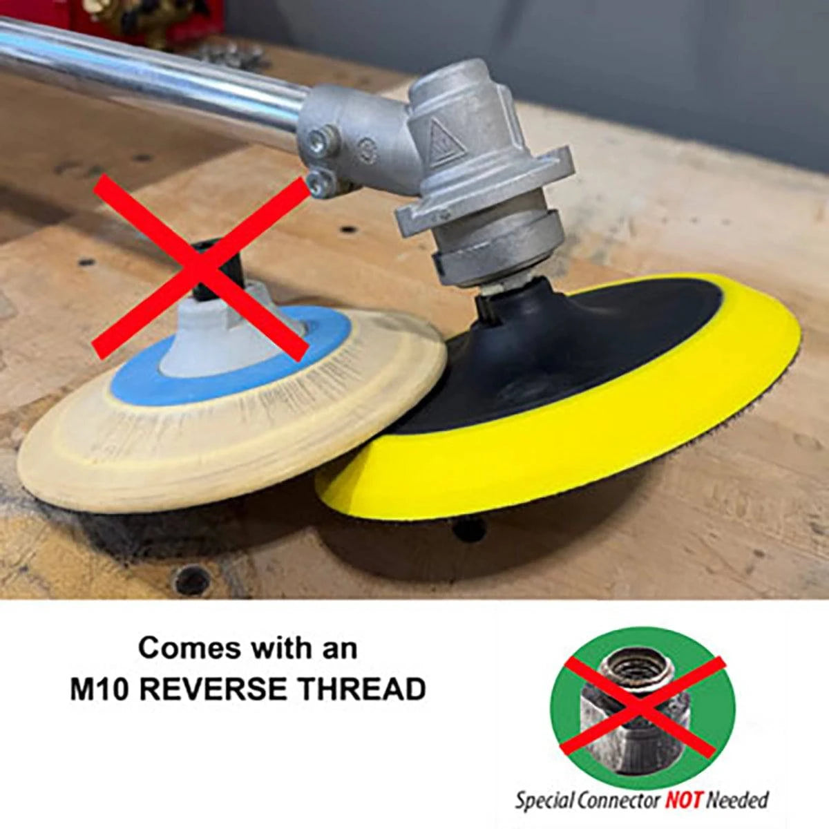 Alpha Tools PlasterKing Backing Pads Reverse Thread Connection