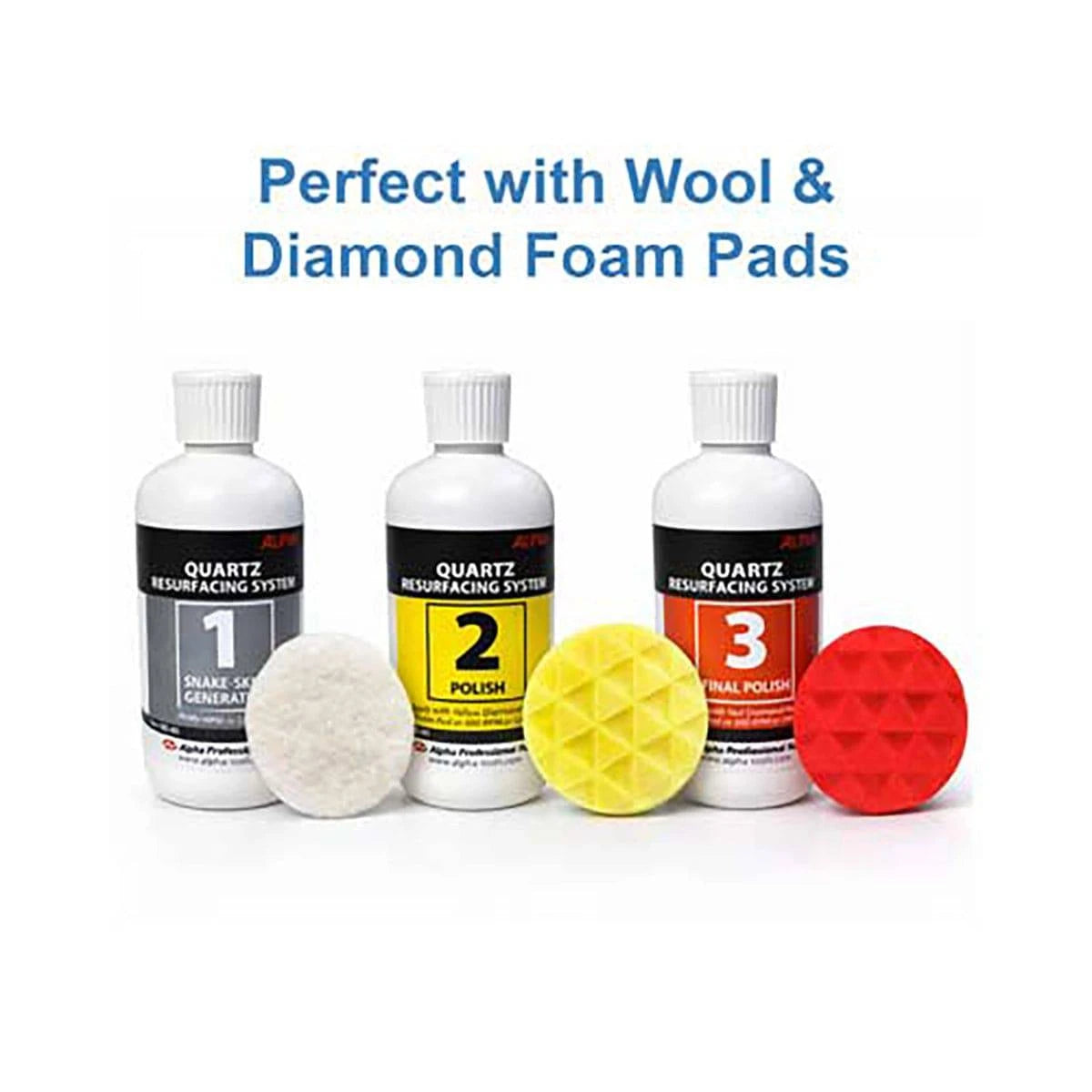 Alpha Tools Quartz Resurfacing System Matching Pads
