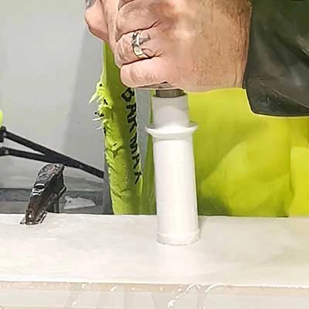 Alpha Tools Vacuum-Brazed Core Bits In Use For Drilling