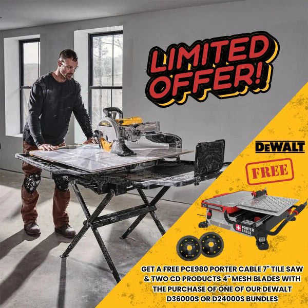 DeWalt Dec 2025 Tile Saw Bundle