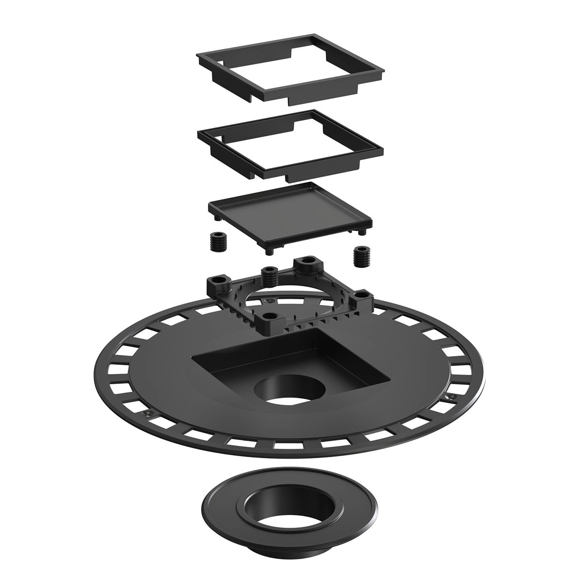 Laticrete Hydro Ban Bonding Flange Drains 4" x 4" Low Profile - Contractors Direct