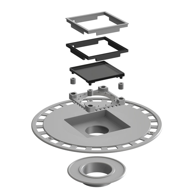Laticrete Hydro Ban Bonding Flange Drains 4" x 4" Low Profile - Contractors Direct