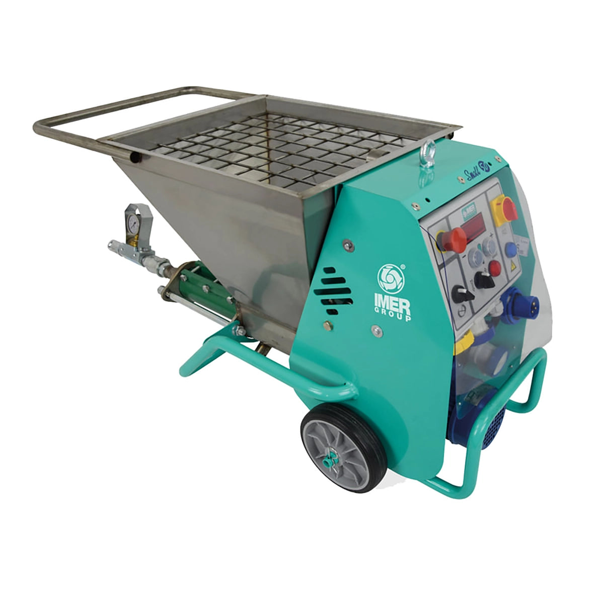 Imer Mighty Small 50 PLUS Progressive Cavity Pump a portable, multi-purpose pump and spray machine.
