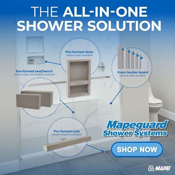 Mapei Mapeguard shower systems
